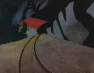 Landschap met rode dak by Léon Spilliaert
