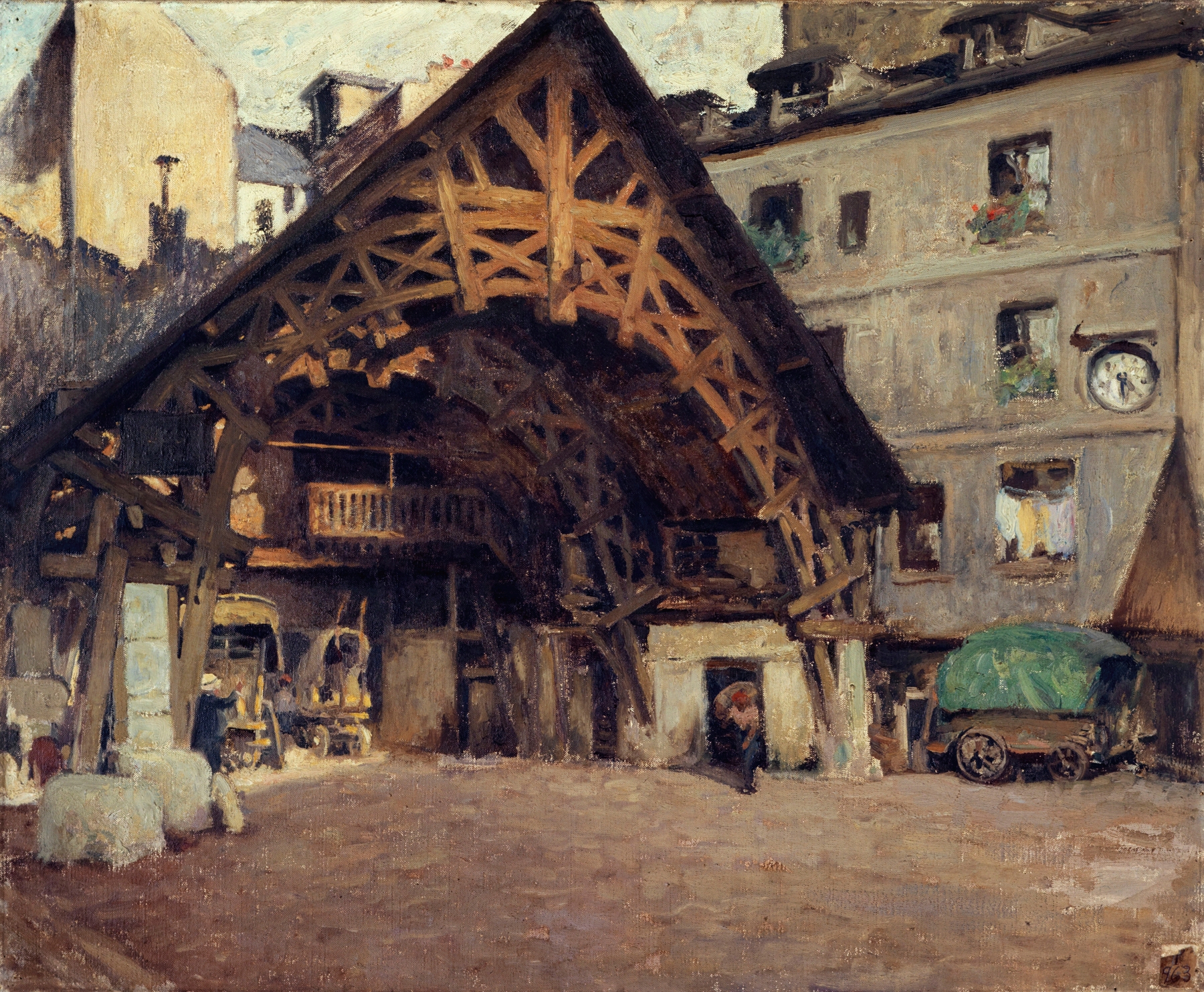 L’Auberge du Compas-d’Or, rue Montorgueil. by Henri Dabadie