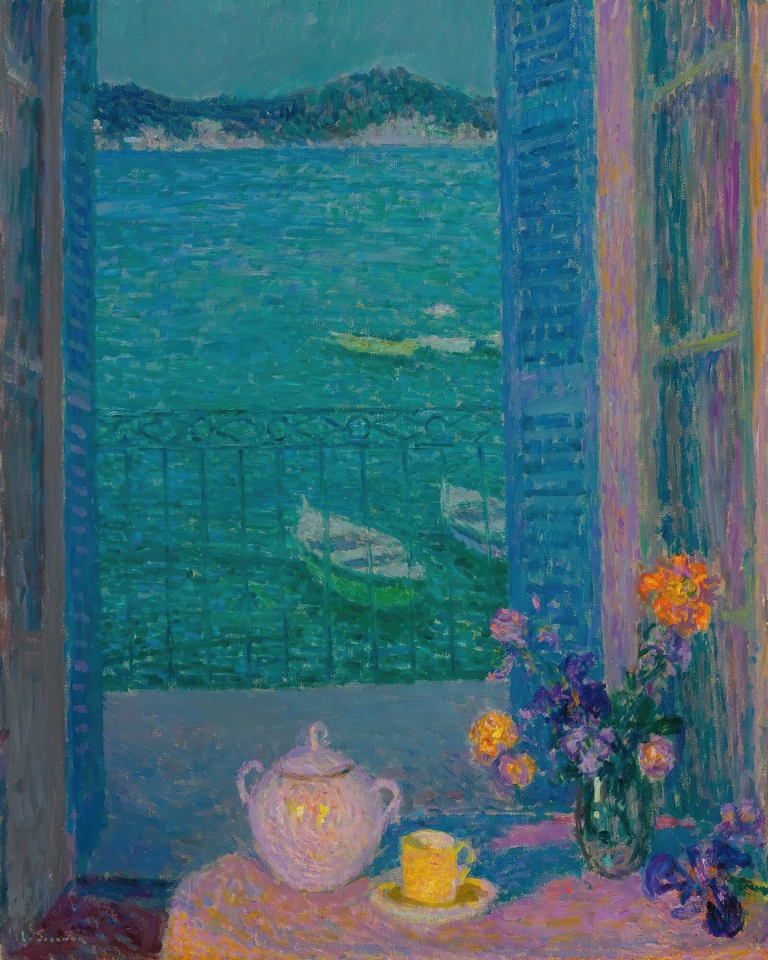 Le Bouquet À La Fenêtre, Villefranche-Sur-Mer by Henri Le Sidaner