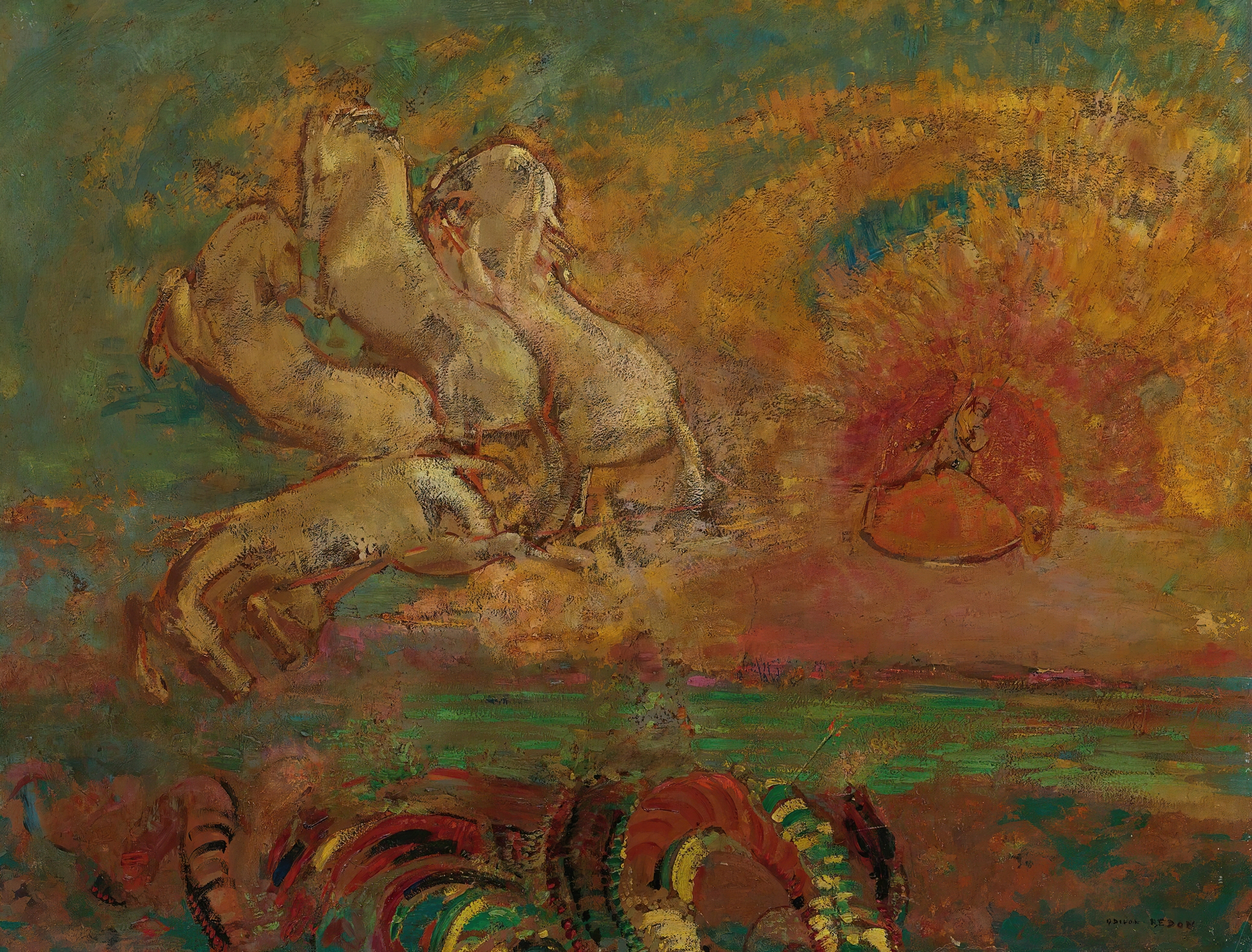 Le Char D’apollon Et Le Dragon by Odilon Redon