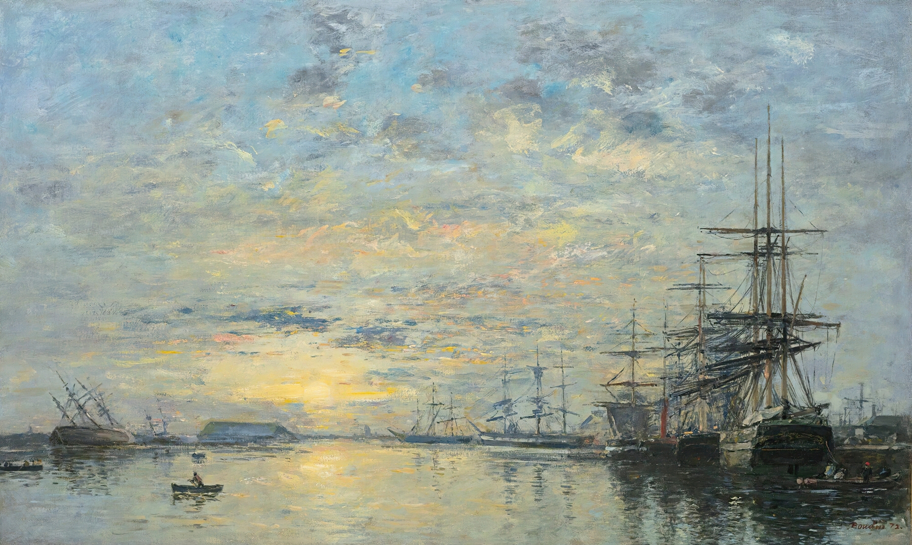 Le Havre, Bassin De L’eure by Eugène Boudin