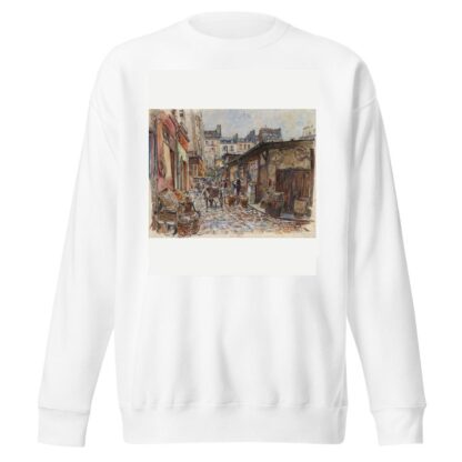 Le Marché des Enfants Rouges, côté Ouest, sous la pluie, en 1907. 3ème arrondissement by Frédéric Houbron Sweatshirt