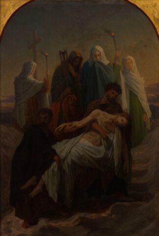 L’ensevelissement du Christ, Jésus descendu de la Croix by Émile Signol