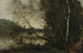 L’étang à l’arbre penché by Jean-Baptiste-Camille Corot