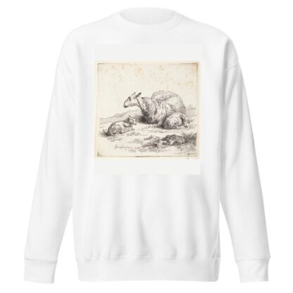 Liggende får med to lam by Nicolaes Pietersz. Berchem Sweatshirt
