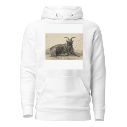 Liggende zwarte geitenbok by Jan van Ravenswaay Hoodie