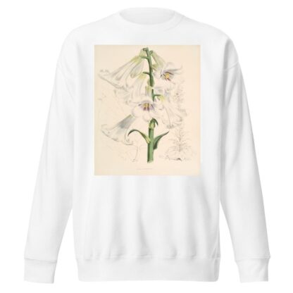 Lilium giganteum by Walter Hood Fitch Sweatshirt