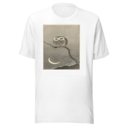 Long-eared owl on bare tree branch by Ohara Koson T-Shirt
