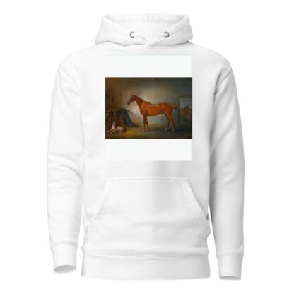 Lord Henry Bentinck’s Chestnut Hunter Firebird And Policy, A Foxhound, In A Loose Box by John Ferneley Hoodie