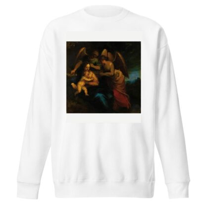 Madonna and child surrounded by angels by Hans Rottenhammer Sweatshirt