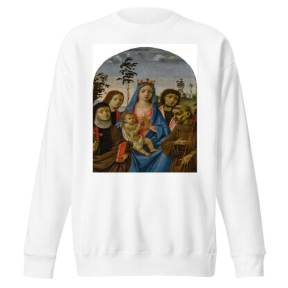 Madonna and Child with Saints Clare, John the Evangelist, John the Baptist, and Francis by Michelangelo di Pietro Membrini Sweatshirt