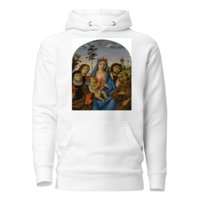 Madonna and Child with Saints Clare, John the Evangelist, John the Baptist, and Francis by Michelangelo di Pietro Membrini Hoodie