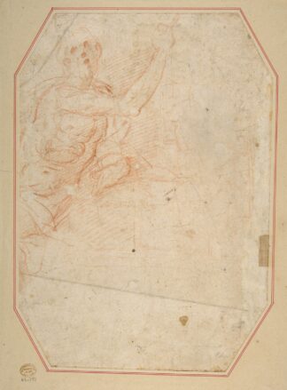 Male Figure with Upraised Arm by Cristoforo Roncalli