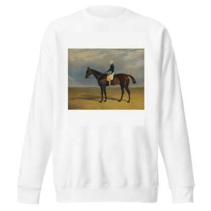 Margrave, A Liver Chestnut Racehorse With Jockey James Robinson Up, At Doncaster by John Frederick Herring Snr. Sweatshirt