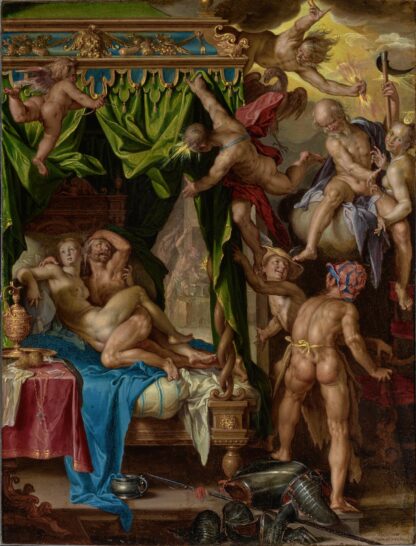 Mars and Venus Surprised By Vulcan by Joachim Wtewael