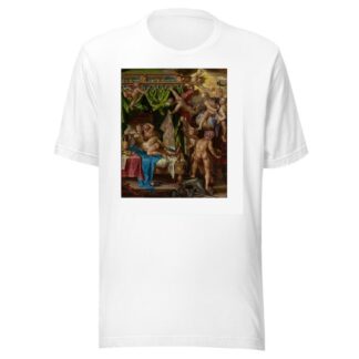 Mars and Venus Surprised By Vulcan by Joachim Wtewael T-Shirt