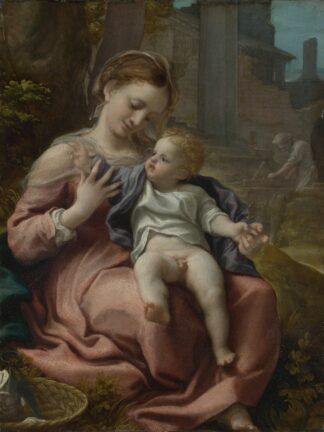 Mary with basket by Correggio
