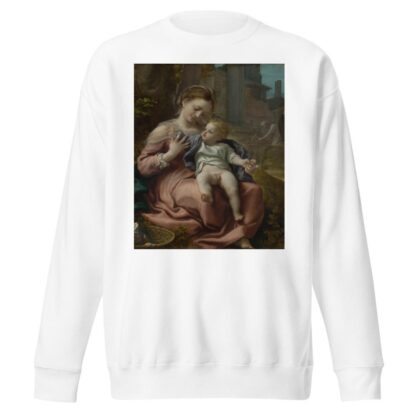 Mary with basket by Correggio Sweatshirt