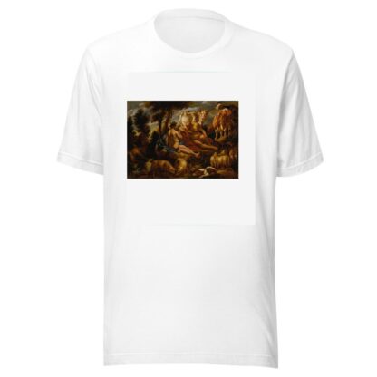 Mercury playing Argus to sleep with his flute, with Io transformed into a white heifer by Jacob Jordaens T-Shirt