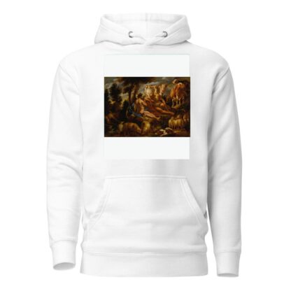 Mercury playing Argus to sleep with his flute, with Io transformed into a white heifer by Jacob Jordaens Hoodie