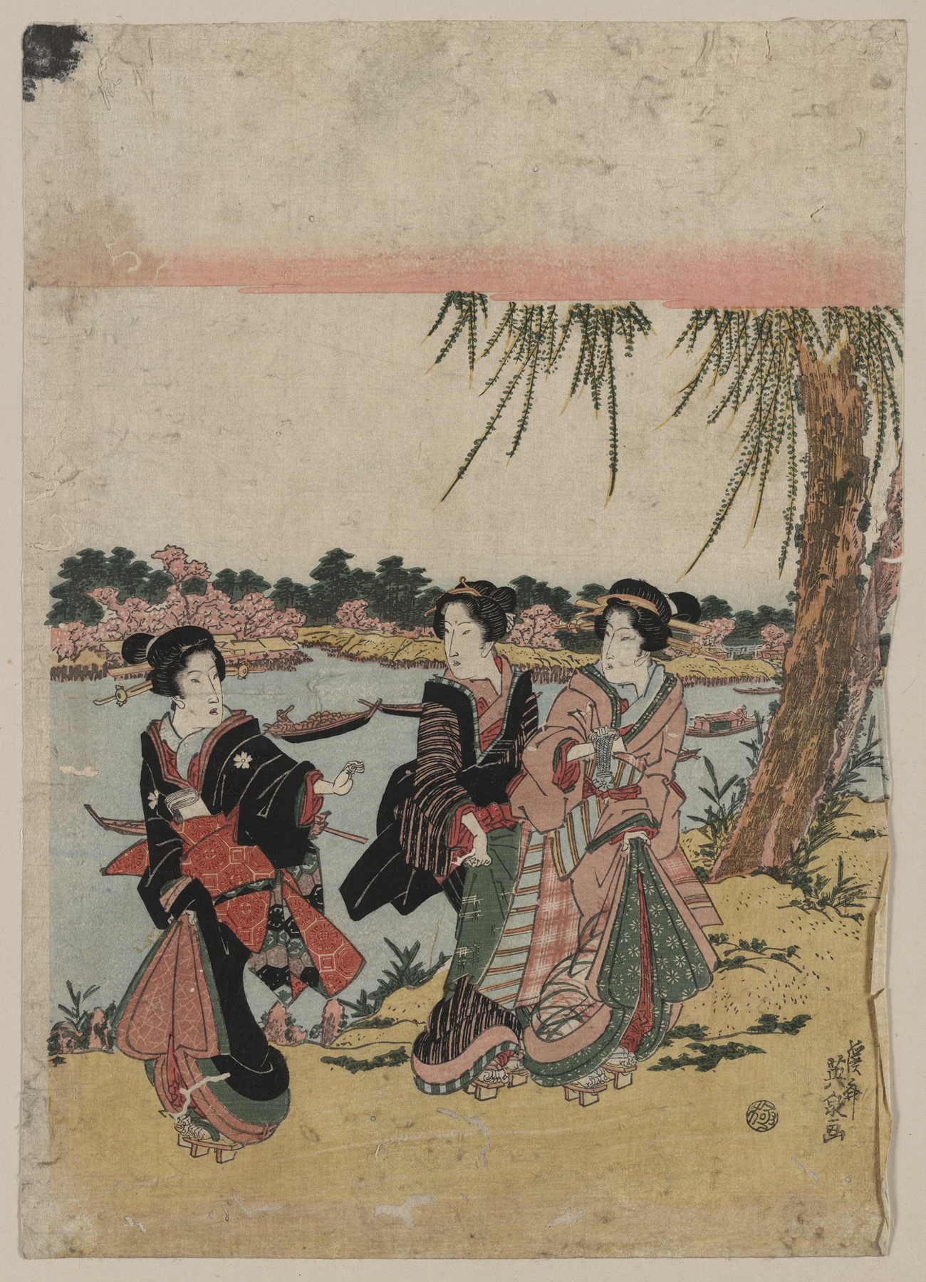 Mimeguri no hanami by Keisai Eisen