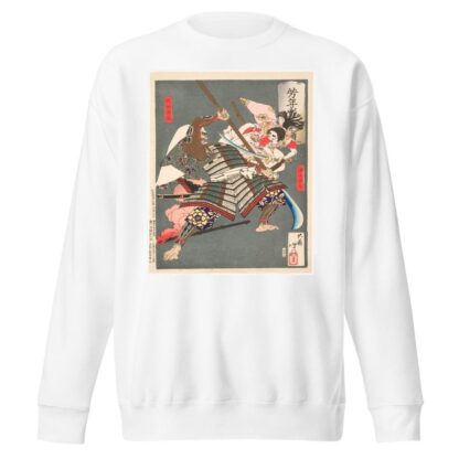 Minamoto no Ushiwakamaru Battling with the Brigand Kumasaka Chōhan by Tsukioka Yoshitoshi Sweatshirt