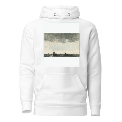 Molens in vlakte bij regen by Adolf le Comte Hoodie