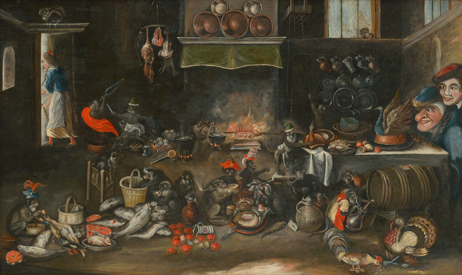 Monkeys in the Kitchen by Circle of Frans Francken the Younger