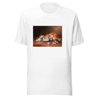 Mother Cat with Three Kittens by Arthur-Alfred Brunel de Neuville T-Shirt