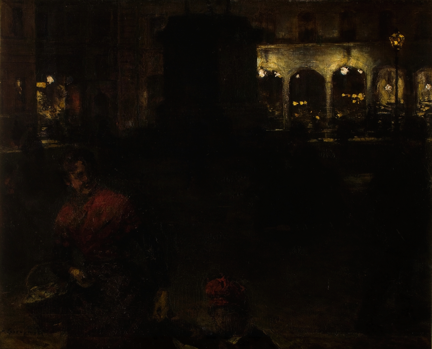 Motif from the Wittelsbachs’ Square in Munich by Aleksander Gierymski