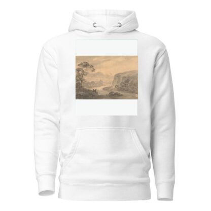 Mountainous Landscape with Two Figures overlooking a Lake by William Gilpin Hoodie