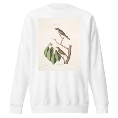 Muscicapa fusca, the little brown Flycatcher; Muscicapa oculis rubris, The red Eyed Flycatcher; Arbor Lauri fol. &c. by Mark Catesby Sweatshirt