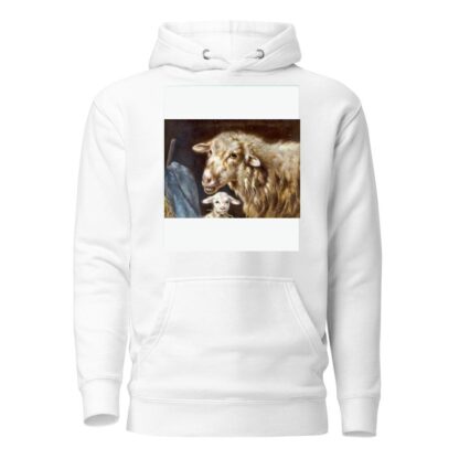 Mutterschaf mit Lamm im Stall by Friedrich Otto Gebler Hoodie