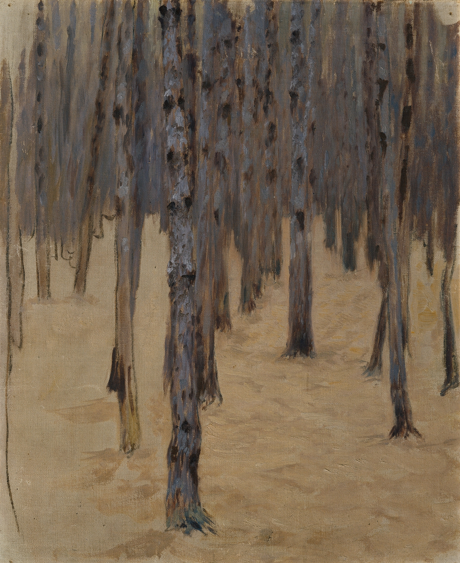 Nadelwald im Schnee by Koloman Moser