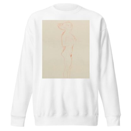 Naked Girl Standing, with Right Hand to Breast by Gustav Klimt Sweatshirt