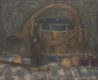 Nature morte au cor et au tambour by Edmond Francois Aman-Jean