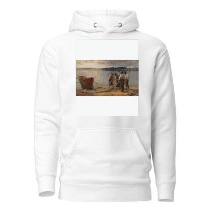 Netzflickende Fischer am Chiemseeufer by Joseph Wopfner Hoodie
