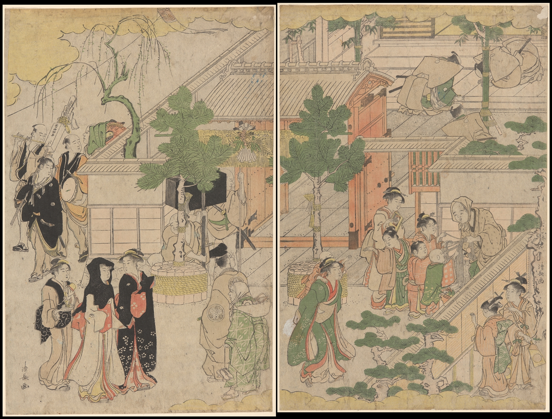 New Year’s Morning by Torii Kiyonaga