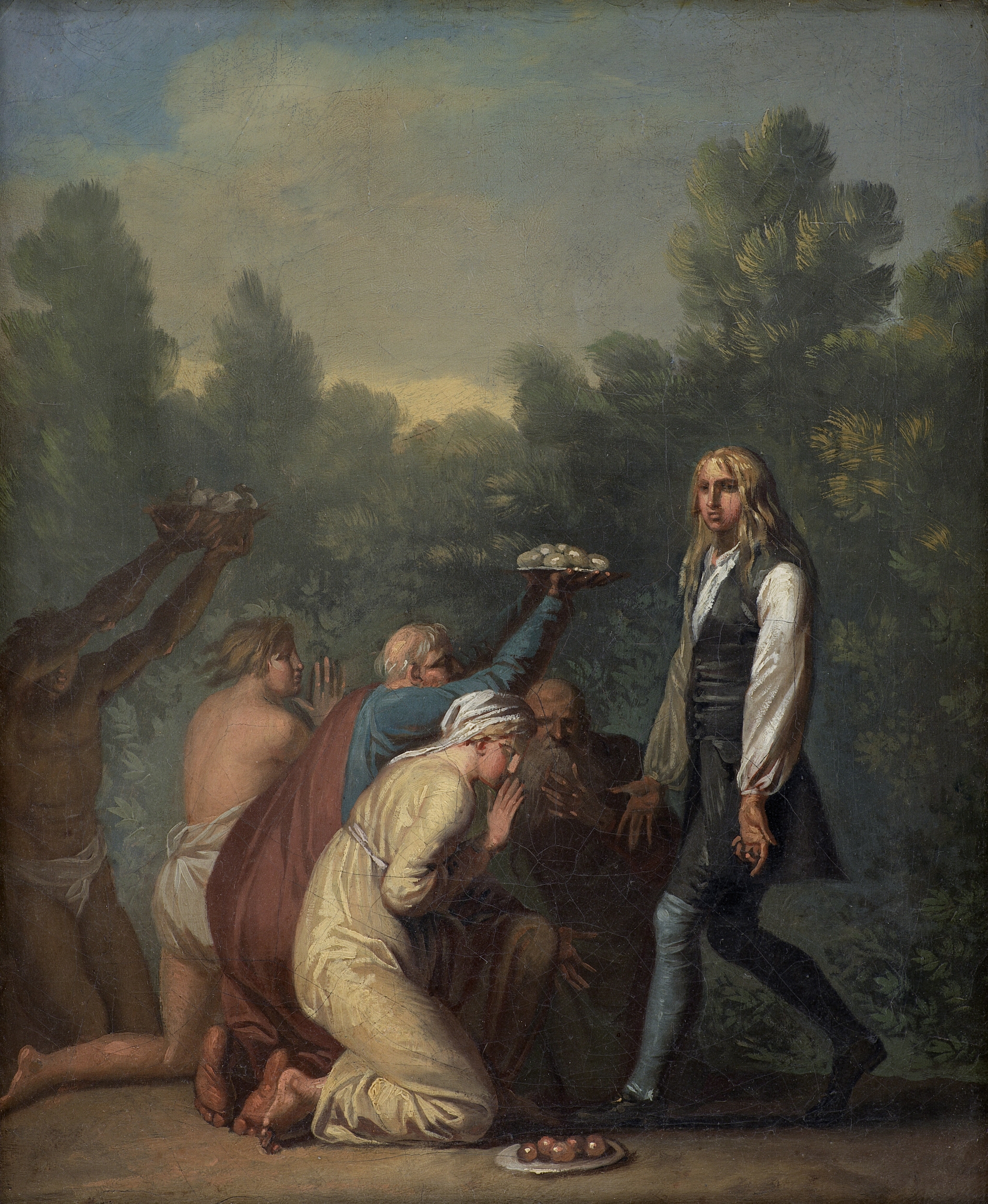 Niels Klim Receives the Homage of the Quamites by Nicolai Abildgaard