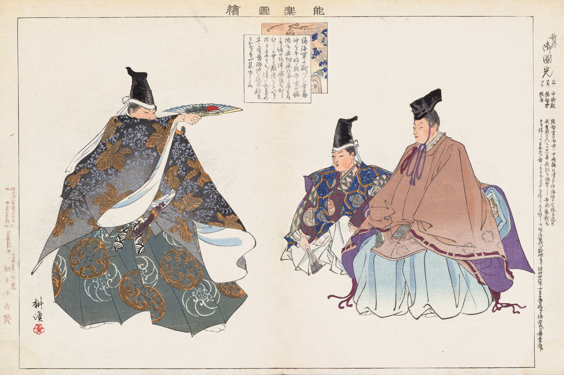 Nōgaku zue, Pl.16 by Kōgyo Tsukioka