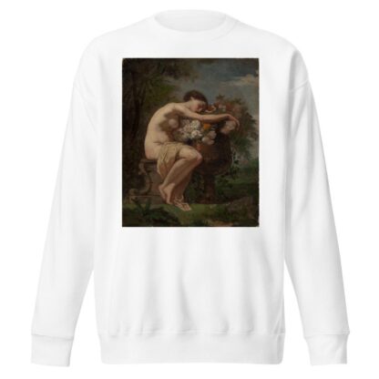 Nymph Next To A Flower Urn,Study by August Jernberg Sweatshirt