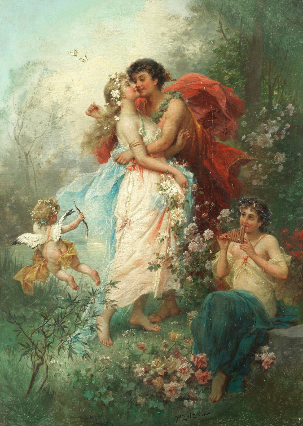 Oath of love by Hans Zatzka