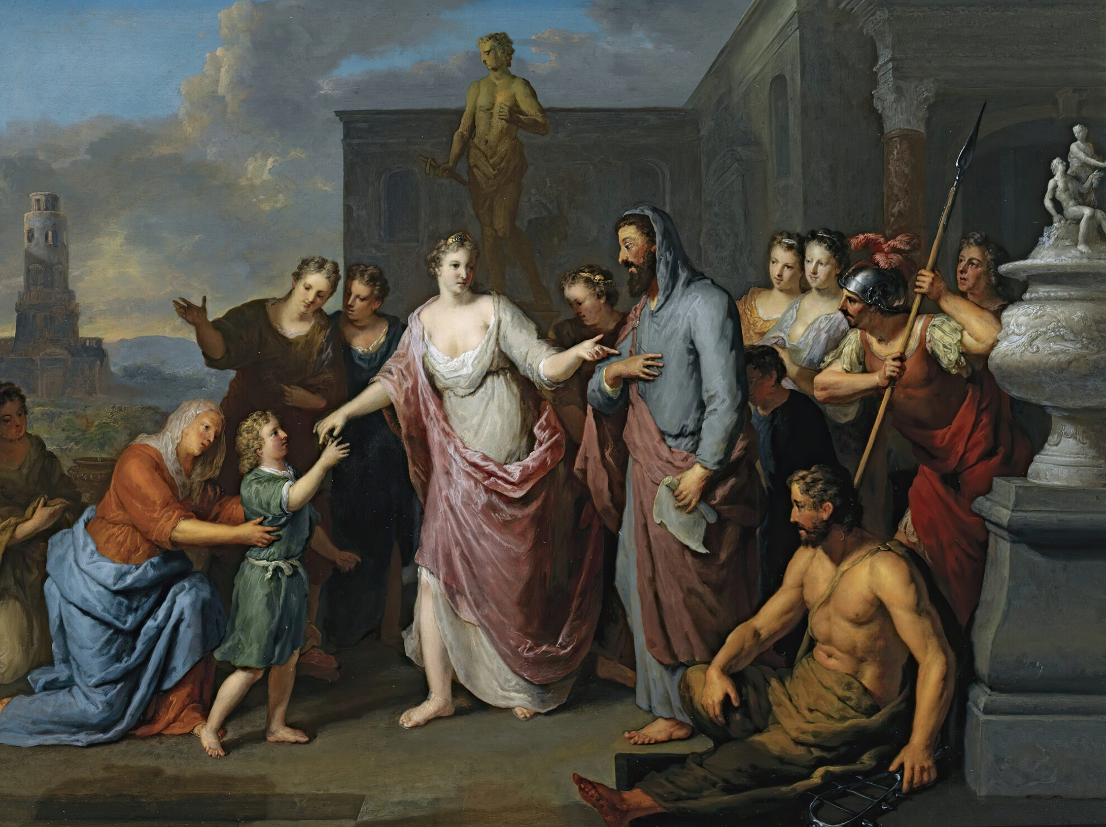 Olympia Presenting The Young Alexander The Great To Aristotle by Gerard Hoet