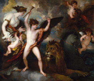 Omnia Vincit Amor, Or The Power of Love in The Three Elements by Benjamin West