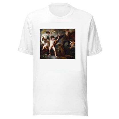 Omnia Vincit Amor, Or The Power of Love in The Three Elements by Benjamin West T-Shirt