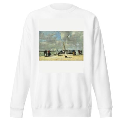 On the Jetty by Eugène Boudin Sweatshirt