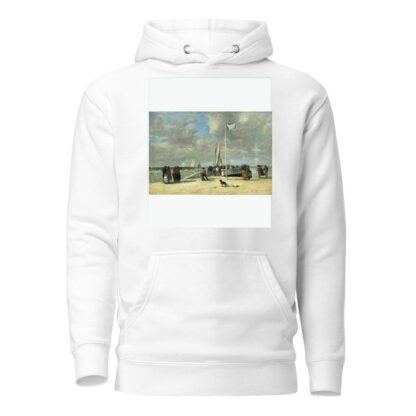 On the Jetty by Eugène Boudin Hoodie