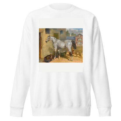 One Of The Scots Greys In A Yard With Dog And Goats by John Frederick Herring Snr. Sweatshirt