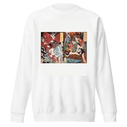 Oniwaka and Carp; Taira no Koremochi and the Demon by Tsukioka Yoshitoshi Sweatshirt