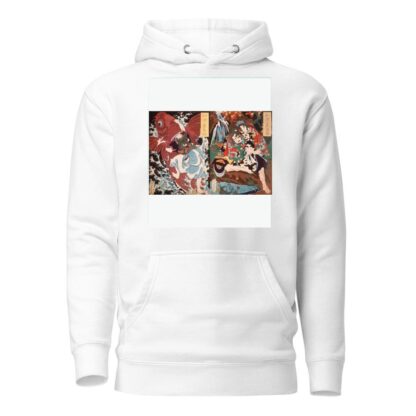Oniwaka and Carp; Taira no Koremochi and the Demon by Tsukioka Yoshitoshi Hoodie